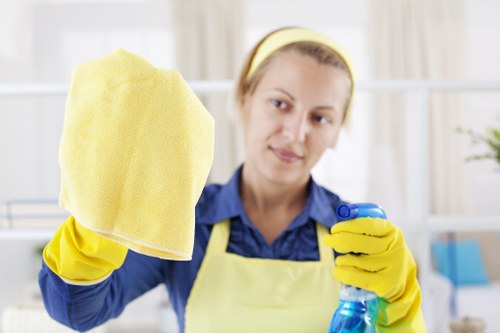 Office cleaning team working in a Pimlico business premises