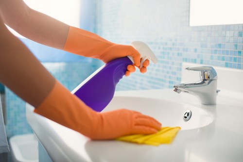 Local cleaner carrying out a scheduled visit in Pimlico