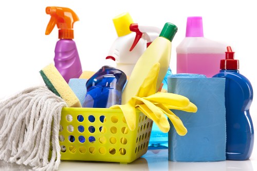 Professional cleaners maintaining a Pimlico office workspace