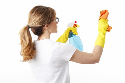 Cleaner preparing a Pimlico flat for a detailed one off clean